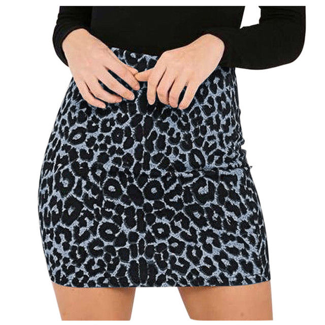 Eleganter Bleistiftrock mit Leopardenmuster
